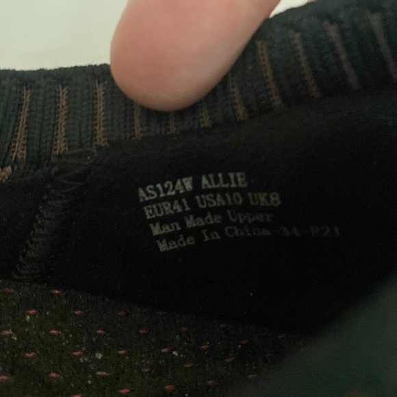AETREX size 10 41 black brown animal slip-on sock sneaker elastic worn 1-3 times - Picture 3 of 8